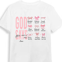 Personalized Gift For Daughter God Says You Are Coquette Shirt - Hoodie - Sweatshirt 32483 thumb 1