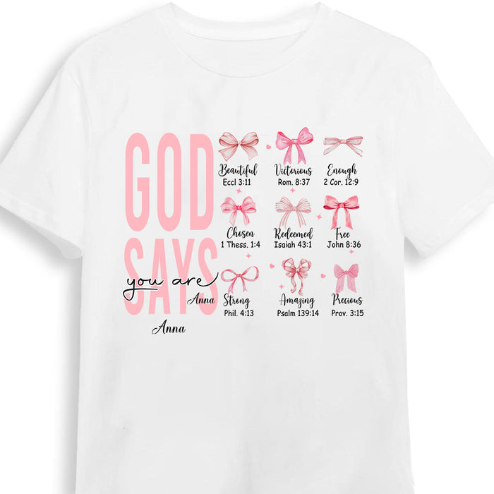 Personalized Gift For Daughter God Says You Are Coquette Shirt - Hoodie - Sweatshirt 32483 1