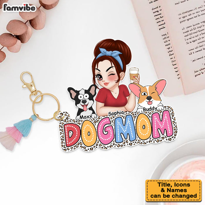 Personalized Funny Gift For Dog Lovers Dog Moms 2-Layer Acrylic Keychain 34826 1