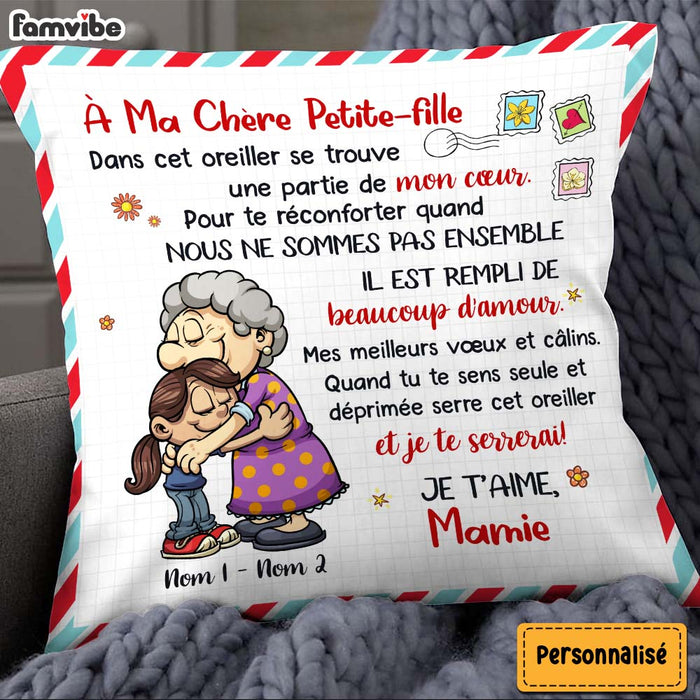 Personalized Grandma Granddaughter Grandson French Grand-mère Pillow OB13 95O58 (Insert Included) 1