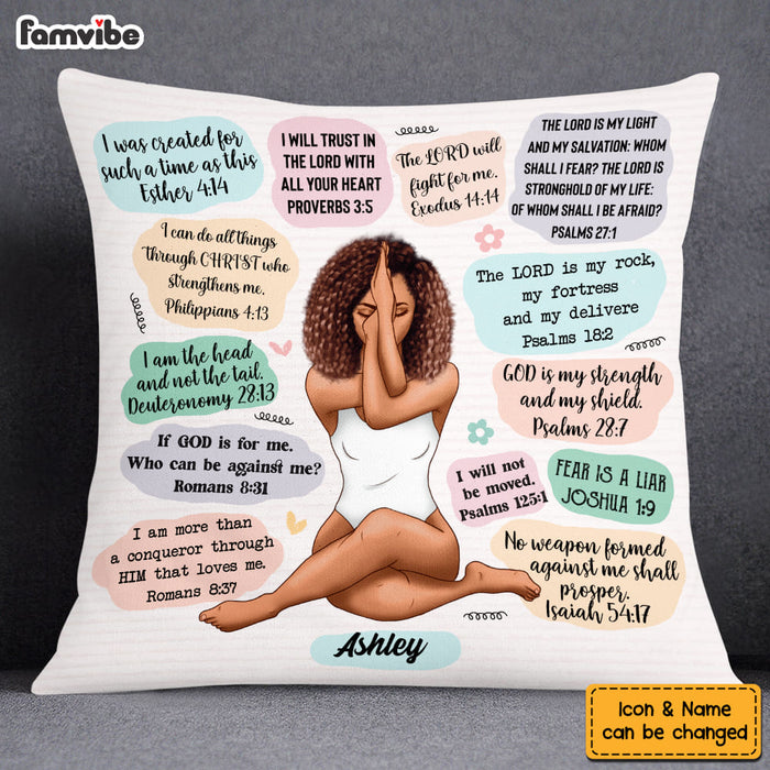 Personalized Christian Affirmations Inspirational Bible Verse Pillow OB181 32O53 1