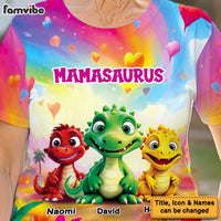Personalized Gift for Grandma Mamasaurus Cute Dinosaur All-over Print T-shirt 32569 thumb 1