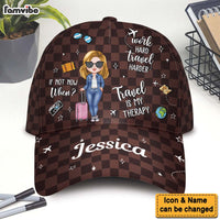 Personalized Summer Vibes Travel Is My Therapy Custom Cap 33889 thumb 1