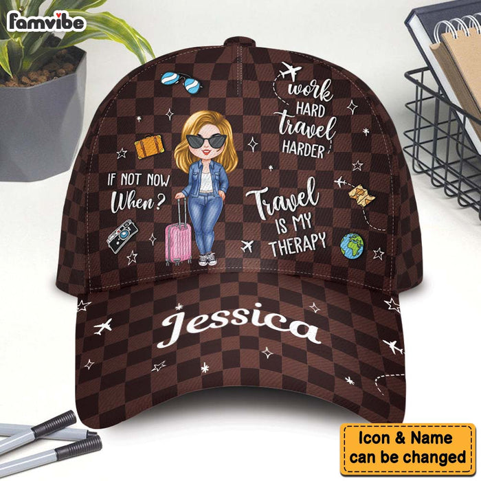 Personalized Summer Vibes Travel Is My Therapy Custom Cap 33889 1