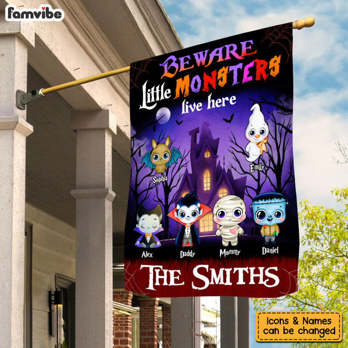 Personalized Halloween Gift For Family Little Monsters Flag 28531 1