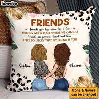 Personalized Gift For Friend I Feel So Lucky That My Friend Is You Pillow 32291 thumb 1