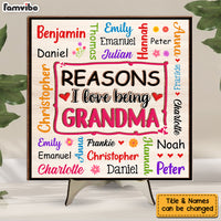 Personalized Gift For Grandma Names Word Art 2 Layered Separate Wooden Plaque 32081 thumb 1