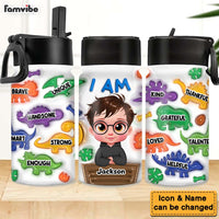 Personalized Gift For Granddaughter I Am Kind Kids Water Bottle 32812 thumb 1