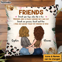 Personalized Gift For Friend I Feel So Lucky That My Friend Is You Pillow 32291 thumb 1