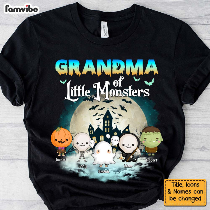 Personalized Halloween Gift For Grandma Of Little Monsters Shirt - Hoodie - Sweatshirt 27860 1