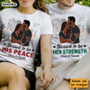 Personalized Gift for Couple Anniversary Her Strength His Peace Couple T Shirt 27092 1