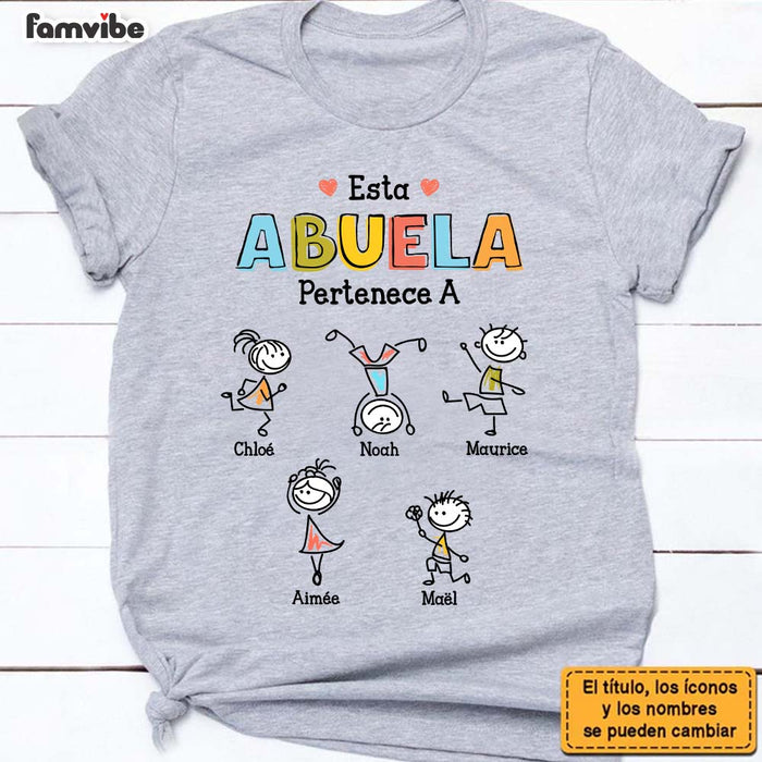 Personalized Grandma Abuela Colorful Drawing Shirt - Hoodie - Sweatshirt 24956 1