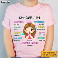 Personalized Gift For Granddaughter God Says Bible Verses Kid T Shirt - Kid Hoodie - Kid Sweatshirt 29914 thumb 1