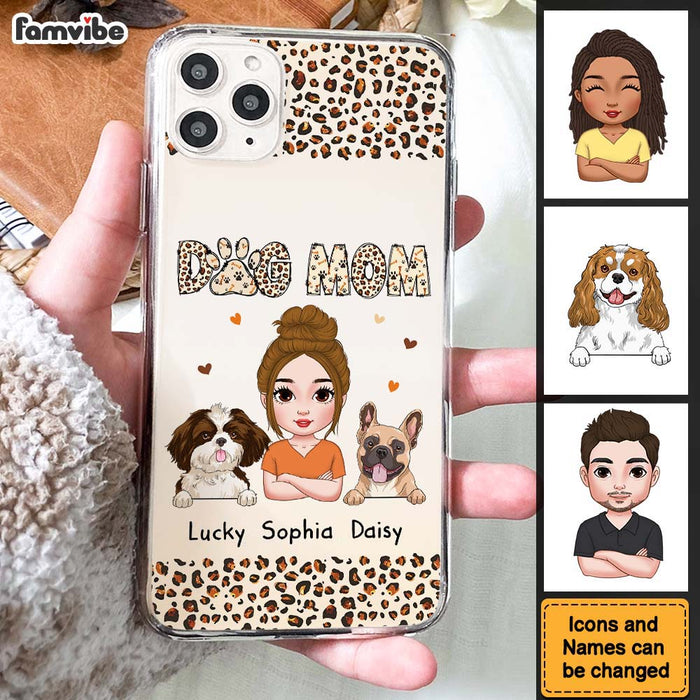 Personalized Leopard Sassy Dog Mom Clear Phone Case 34939 1