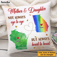 Personalized Gift For Daughter Always Heart To Heart Long Distance Gift Pillow 27539 thumb 1