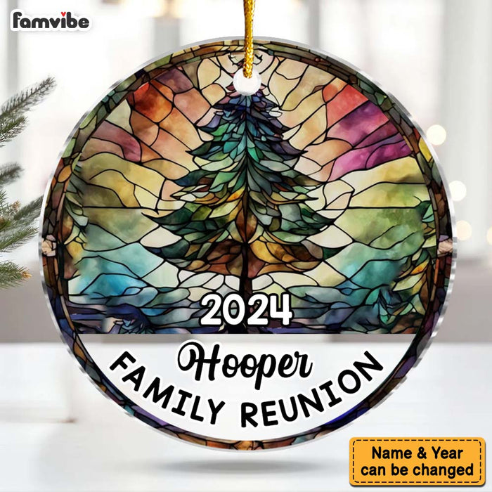Personalized Gift For Family Reunion Christmas Circle Ornament 29760 1