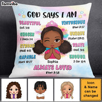 Personalized Gift For Granddaughter God Says Bible Verses Pillow 28149 thumb 1