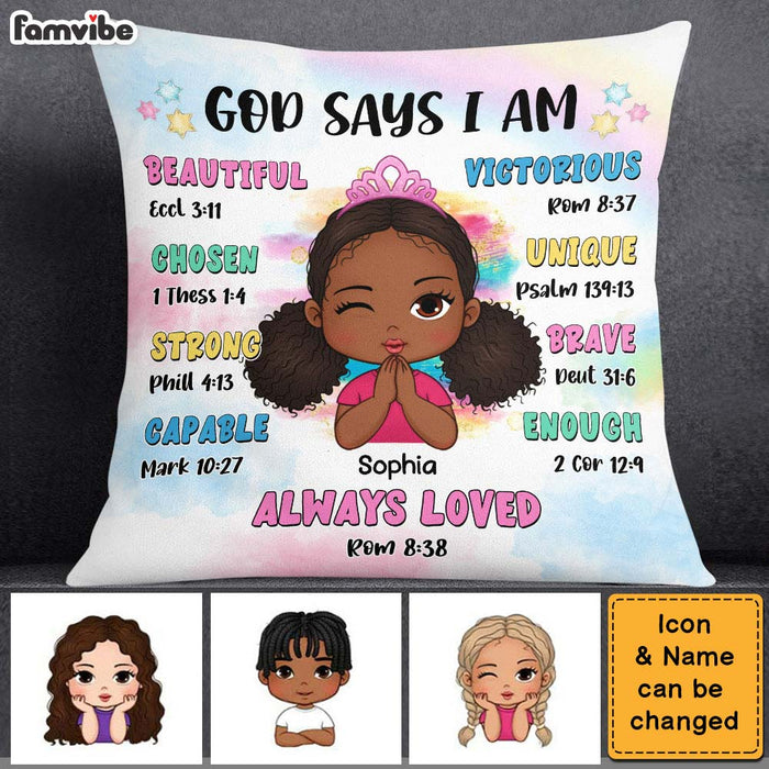 Personalized Gift For Granddaughter God Says Bible Verses Pillow 28149 1