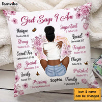Personalized Christian Gift For Daughter God Says I Am Pillow 26914 thumb 1