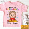 Personalized Gift For Grandkid Back To School Kid T Shirt, Pre K T-shirt, Watch Out Kindergarten Here I Come School Shirt, Kindergarten Shirt, Back To School Shirt School shirt 27042 1