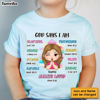 Personalized Gift For Granddaughter God Says Bible Verses Kid T Shirt - Kid Hoodie - Kid Sweatshirt 29914 thumb 1