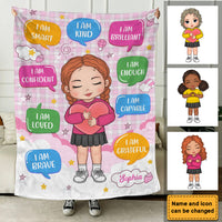 Personalized Gift For Granddaughter Hug Love Affirmation Blanket 31303 thumb 1