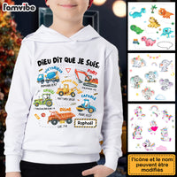 Personalized Gift For Grandkid French God Says I Am Kid T Shirt - Kid Hoodie - Kid Sweatshirt 30121 thumb 1