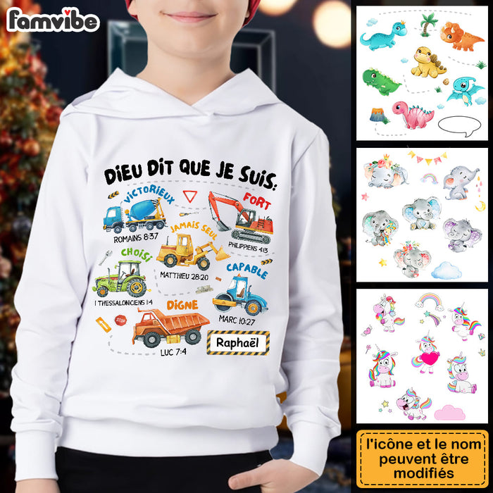 Personalized Gift For Grandkid French God Says I Am Kid T Shirt - Kid Hoodie - Kid Sweatshirt 30121 1