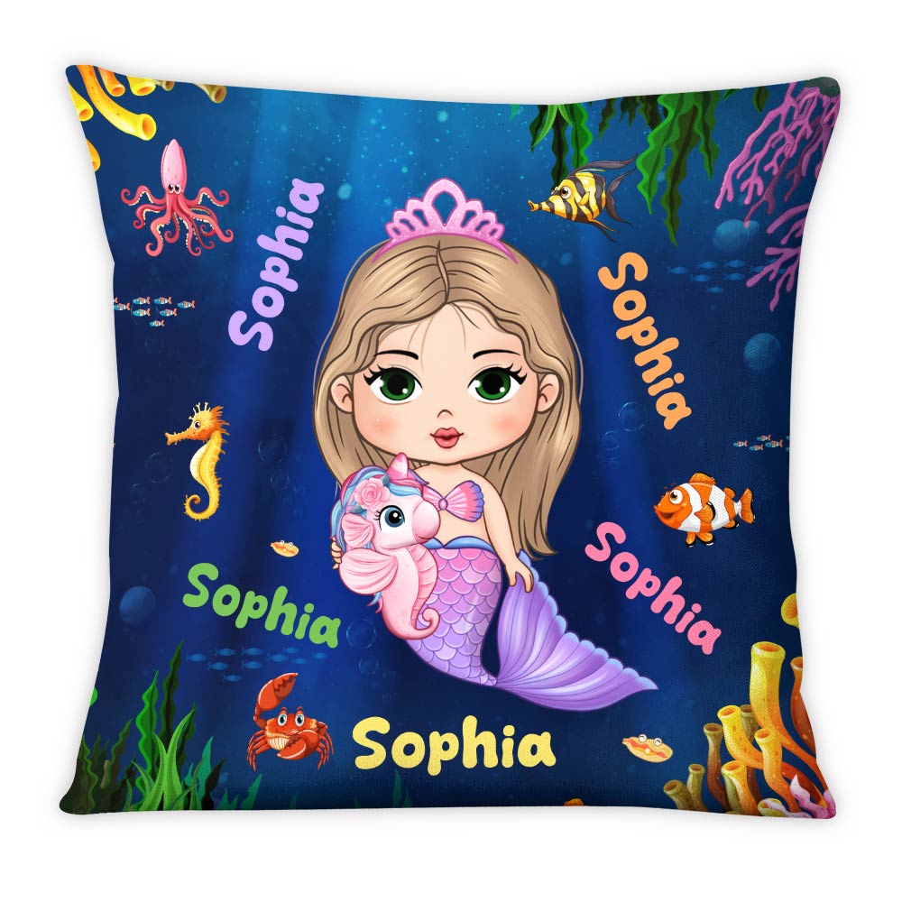 Personalized Granddaughter Mermaid Custom Name Pillow 30851