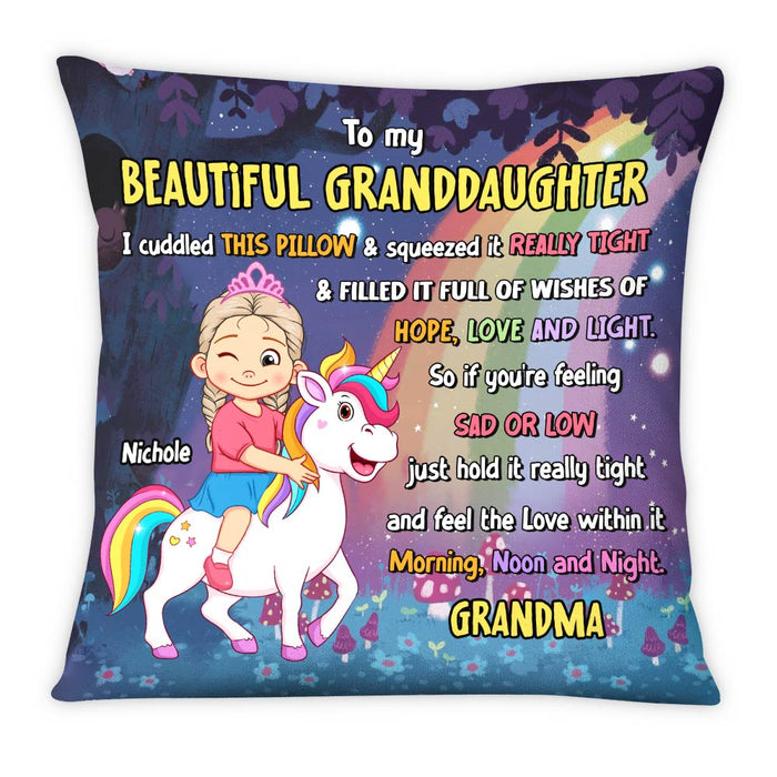Personalized Gift For Granddaughter To My Granddaughter Unicorn Kid Pillow 30818 1