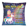Personalized Granddaughter French Gift Ma Chère  Petite-Fille Unicorn Kid Pillow 30819 1