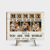 Personalized Gift For Mom You Are The Wolrd 2 Layered Separate Wooden Plaque 31959 1
