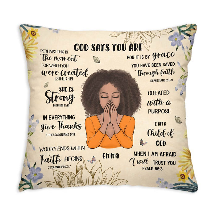 Personalized Gift For Daughter God Say You Are Pillow 32006 1