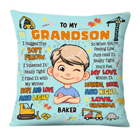 Personalized Gift For Grandson Hug This Construction Pillow 30663 thumb 1