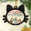 Personalized Meowy Christmas Ya Filthy Animal 2 Layered Mix Ornament 29699 1
