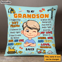 Personalized Gift For Grandson Hug This Construction Pillow 30663 thumb 1