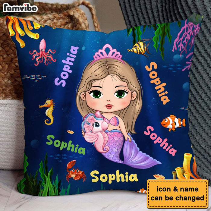 Personalized Granddaughter Mermaid Custom Name Pillow 30851 1