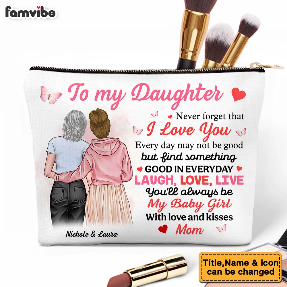 Personalized Gift For Daughter Never Forget Cosmetic Bag 32212