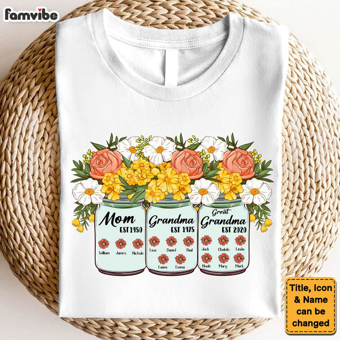 Personalized Gift For Grandma's Flowers Shirt - Hoodie - Sweatshirt 31759 1