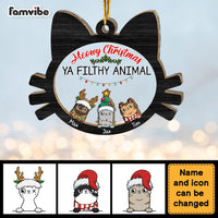 Personalized Meowy Christmas Ya Filthy Animal 2 Layered Mix Ornament 29699 thumb 1