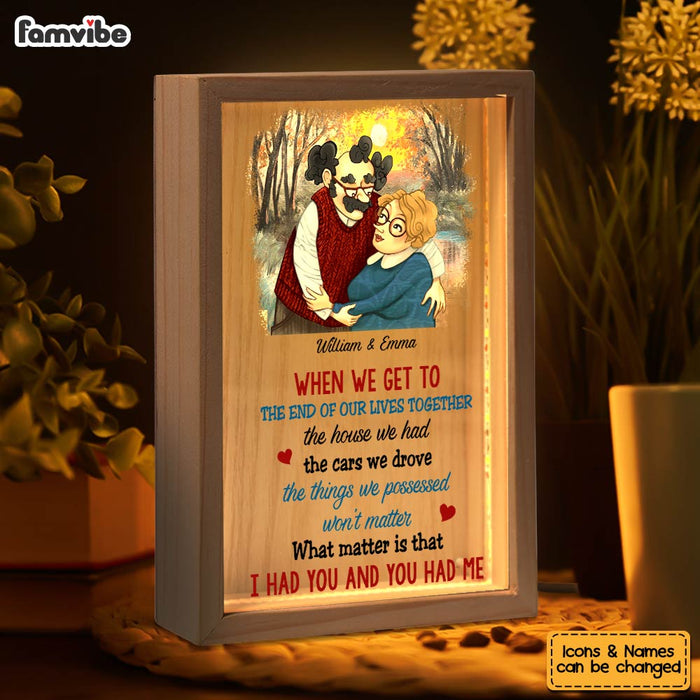 Personalized Couple Gift We Get To The End Of Our Lives Together Picture Frame Light Box 31126 1
