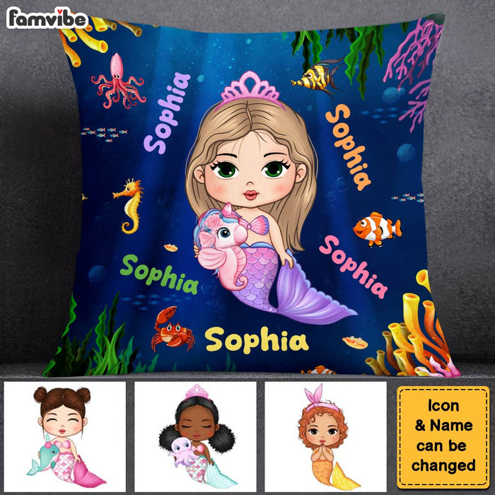 Personalized Granddaughter Mermaid Custom Name Pillow 30851 1