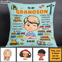 Personalized Gift For Grandson Hug This Construction Pillow 30663 thumb 1