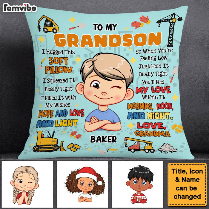 Personalized Gift For Grandson Hug This Construction Pillow 30663 1