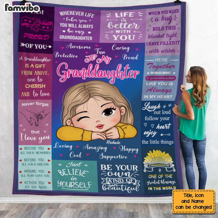Personalized Gift For Granddaughter Blanket 31252 1