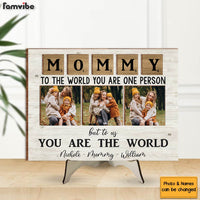 Personalized Gift For Mom You Are The Wolrd 2 Layered Separate Wooden Plaque 31959 thumb 1