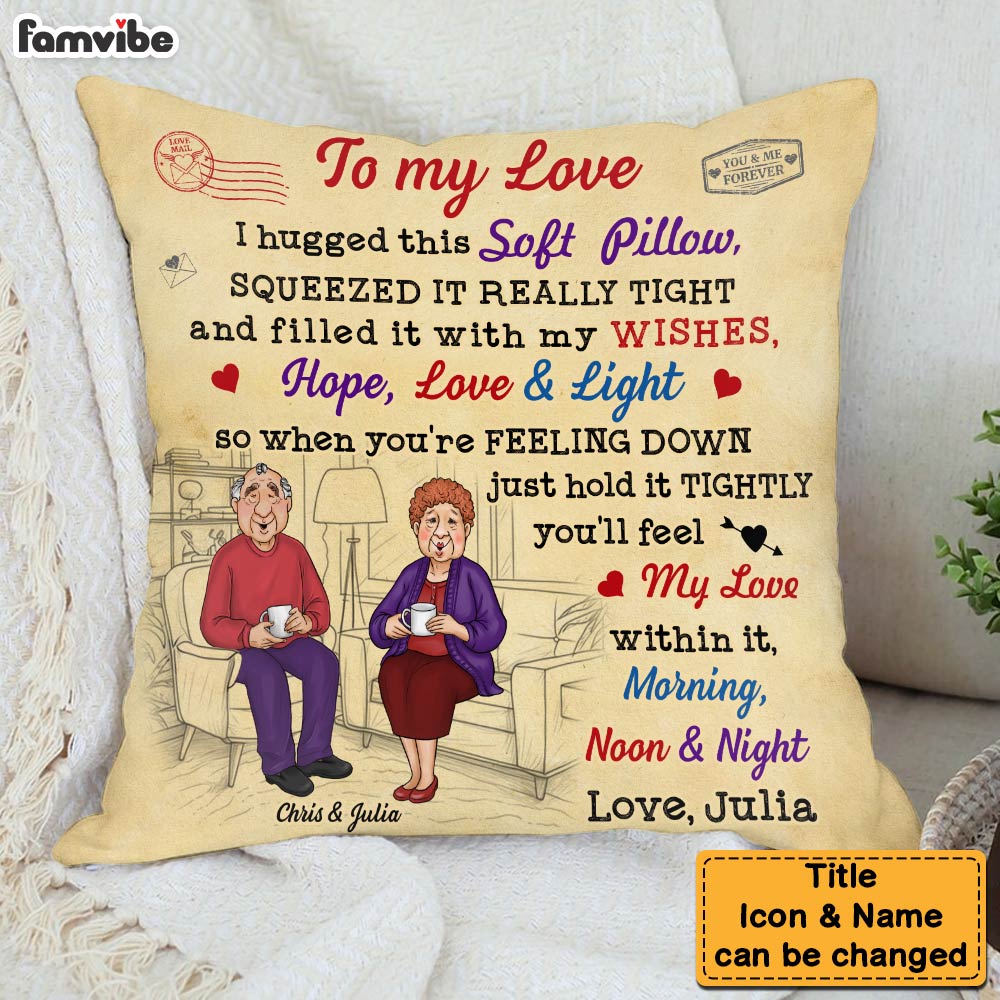 Personalized Couple Gift Hugged This Soft Pillow 31030