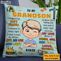 Personalized Gift For Grandson Hug This Construction Pillow 30663 thumb 1