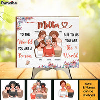 Personalized Gift For Mom You Are The World 2 Layered Separate Wooden Plaque 32105 thumb 1