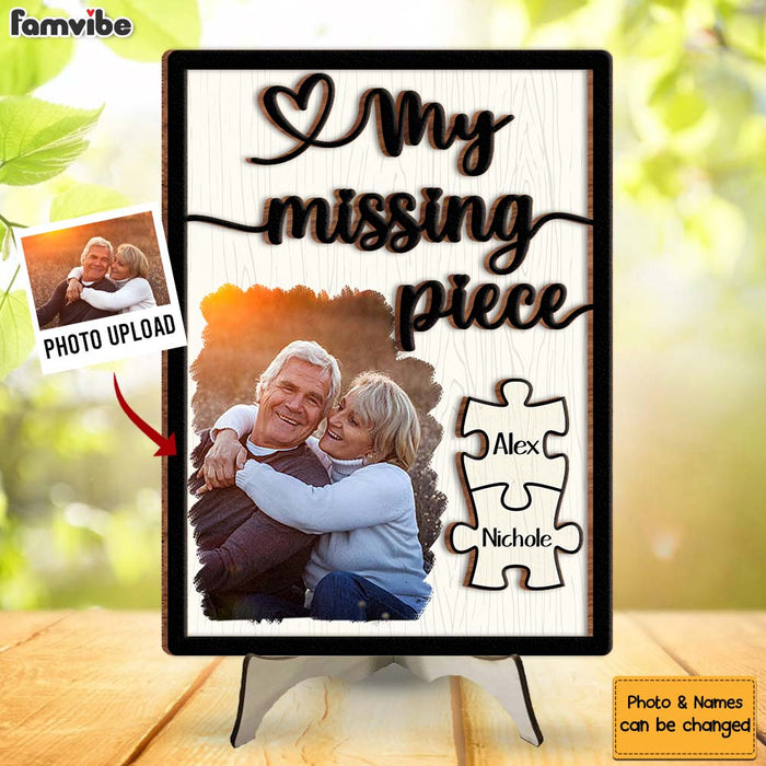 Personalized Gift For Couple My Missing Piece 2 Layered Separate Wooden Plaque 31620 1